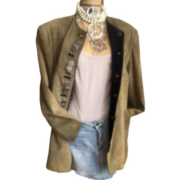 VTG - VINTAGE  ECHTES LEDER women's echtes leder suede WESTERN jacket SIZE 38 - Picture 2 of 15